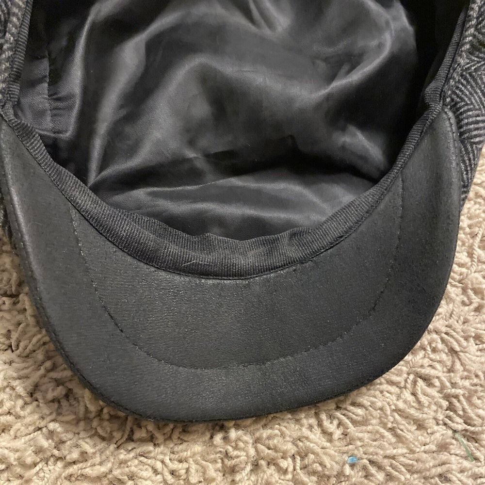 DOBBS NEWSBOY GOLF Medium GATZBY CAP Wool Polyester Black/gray - Picture 4 of 8